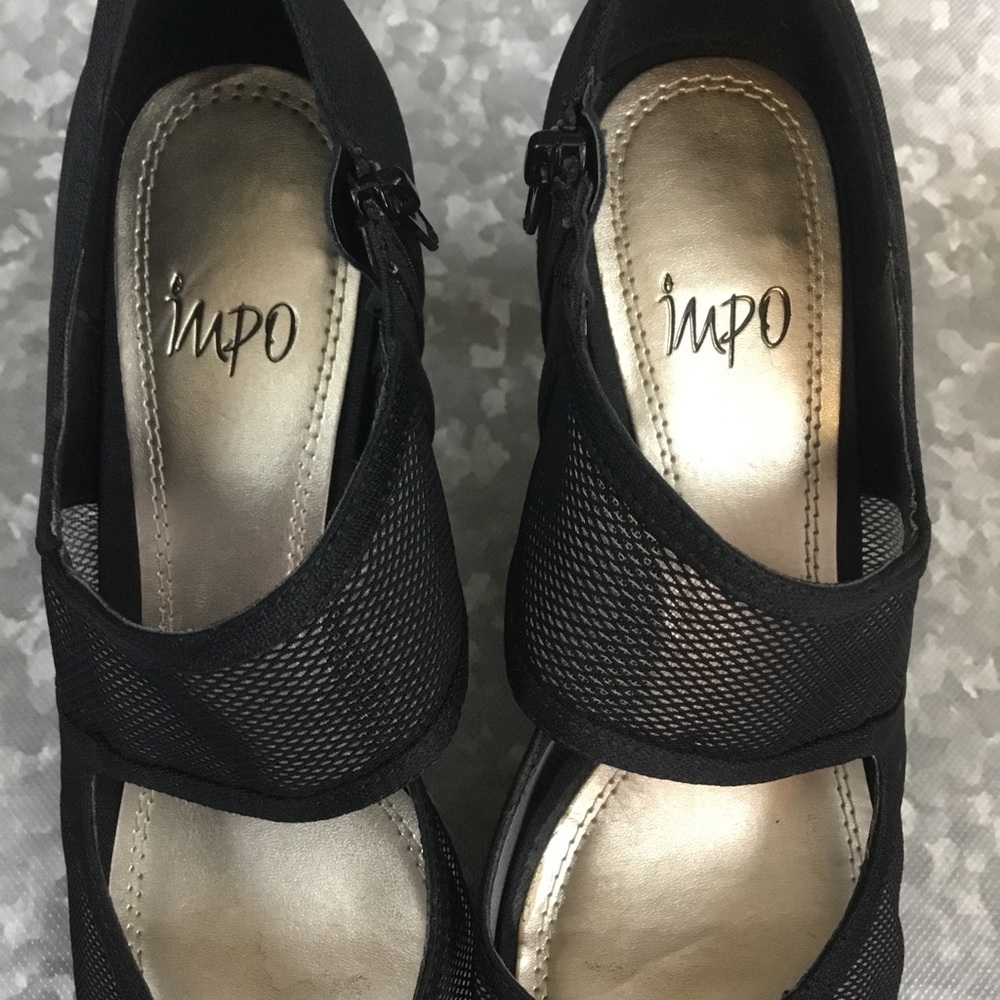 Impo black mesh strap pumps - Picture 4 of 10